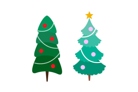 Christmas Tree Assets Illustrations for Crafting