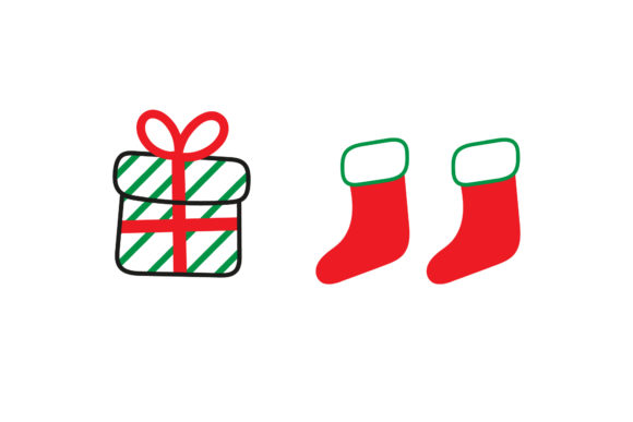 Gift Stocking Asset Christmas Set Illustrations