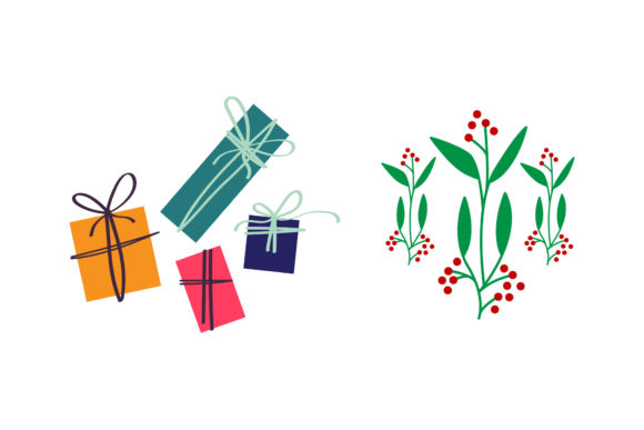 Mistletoe Gift Set Christmas Illustrations
