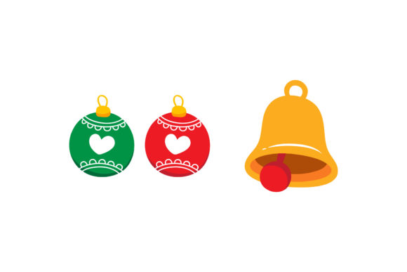 Ornament Bell Set Christmas Asset