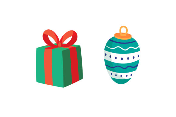 Ornament Gift Christmas Vectors Set for Branding