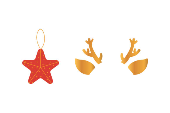 Ornament Horn Christmas Vectors for Editorial Design