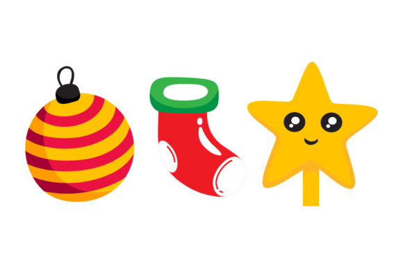 Ornament Stocking Set Christmas Asset