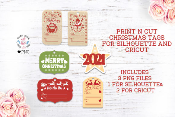 Print N Cut Christmas Tags Illustrations