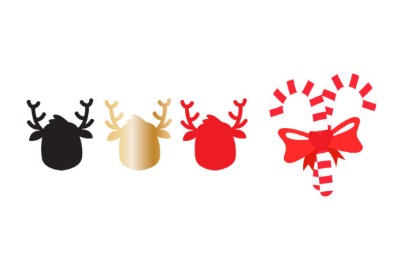 Reindeer Candy Christmas Illustrations