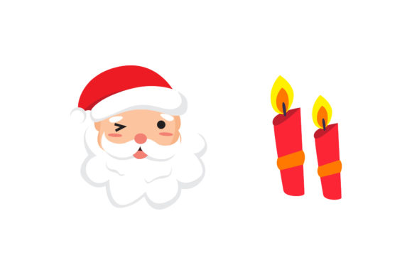 Santa Candle Christmas Illustrations