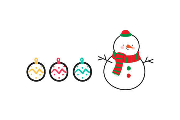 Snowman Ornament Asset Christmas Set