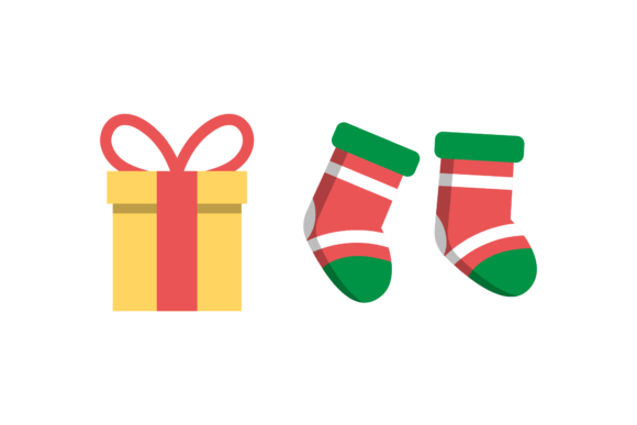 Stocking Gift Christmas Vectors Set for Festive Branding