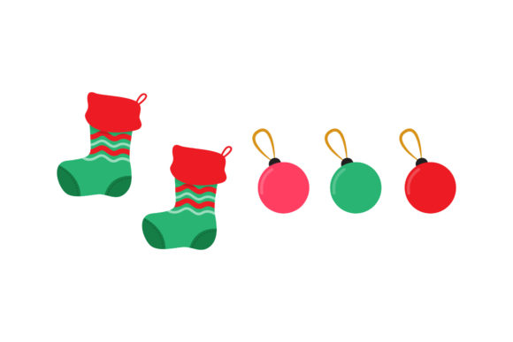 Stocking Ornament Set Christmas Asset