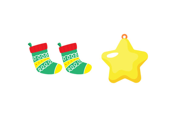 Stocking Star Christmas Vector: A Festive Graphic Design Asset